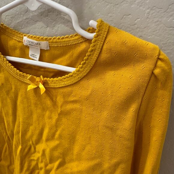Crewcuts Mustard Yellow Pointelle Long Sleeve Shirt - Picture 2 of 6